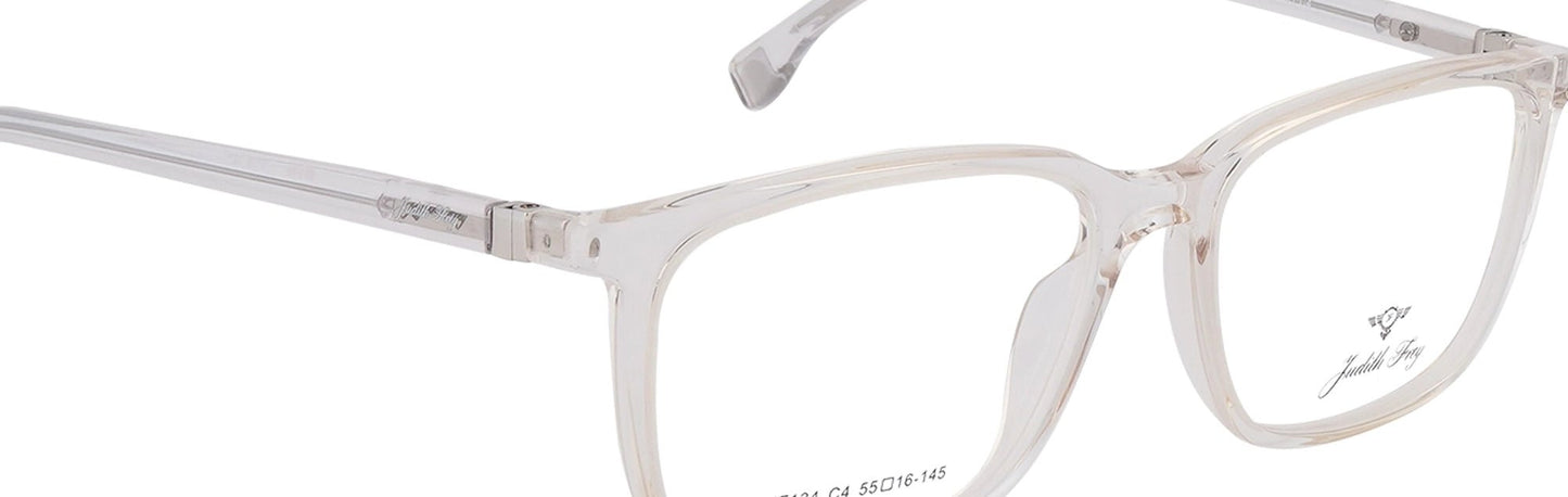 JF134 - C4 - Handmade Bio Acetate - Crystal Clear - glassesbyahana.com