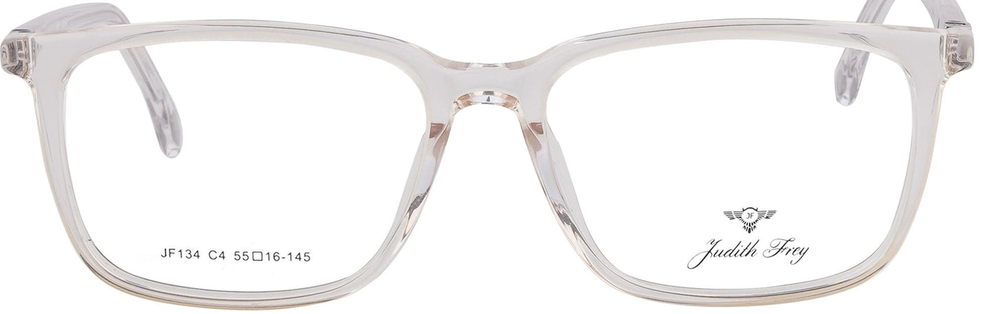 JF134 - C4 - Handmade Bio Acetate - Crystal Clear - glassesbyahana.com