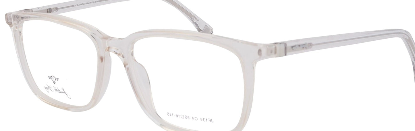 JF134 - C4 - Handmade Bio Acetate - Crystal Clear - glassesbyahana.com