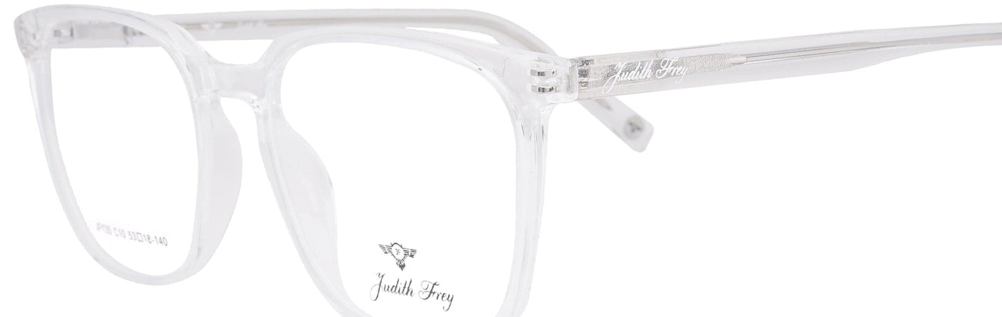 JF135 - C10 - Handmade Bio Acetate - Crystal Clear - glassesbyahana.com