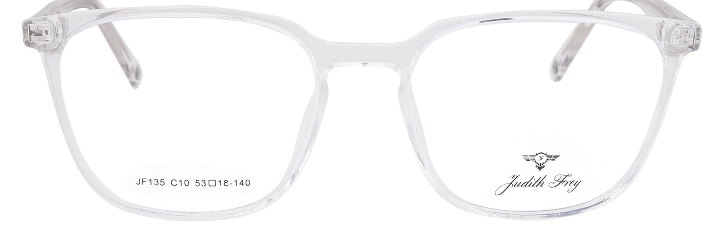 JF135 - C10 - Handmade Bio Acetate - Crystal Clear - glassesbyahana.com