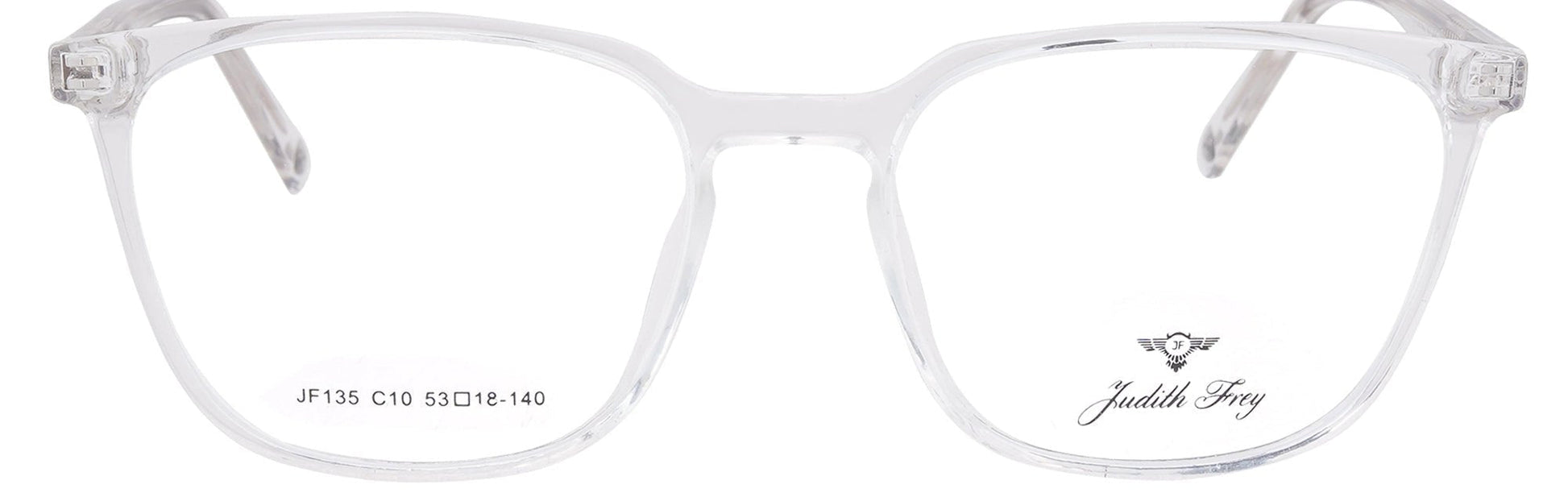 JF135 - C10 - Handmade Bio Acetate - Crystal Clear - glassesbyahana.com