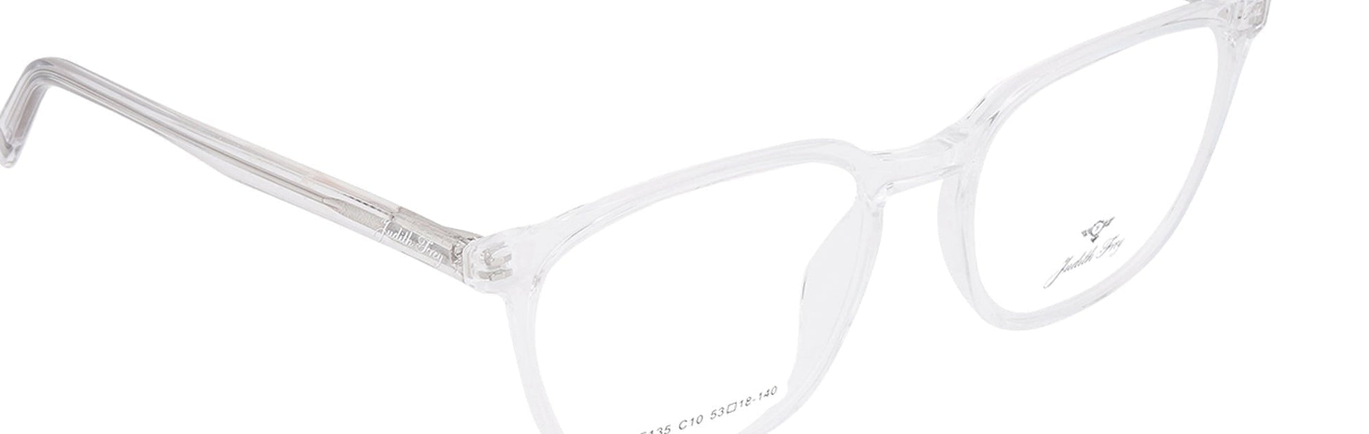 JF135 - C10 - Handmade Bio Acetate - Crystal Clear - glassesbyahana.com