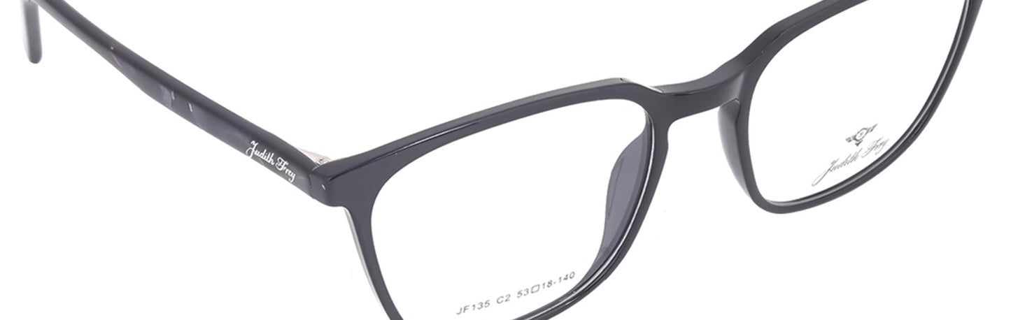 JF135 - C2 - Handmade Bio Acetate - Midnight Black - glassesbyahana.com
