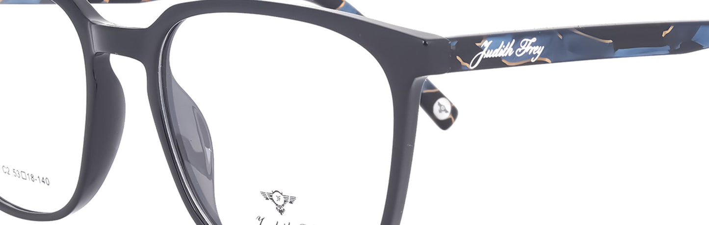 JF135 - C2 - Handmade Bio Acetate - Midnight Black - glassesbyahana.com