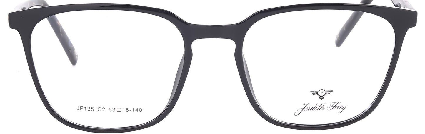 JF135 - C2 - Handmade Bio Acetate - Midnight Black - glassesbyahana.com