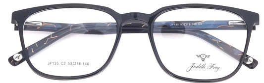 JF135 - C2 - Handmade Bio Acetate - Midnight Black - glassesbyahana.com