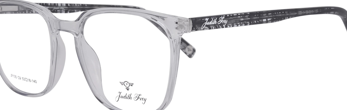 JF135 - C9 - Handmade Bio Acetate - Crystal Clear - glassesbyahana.com