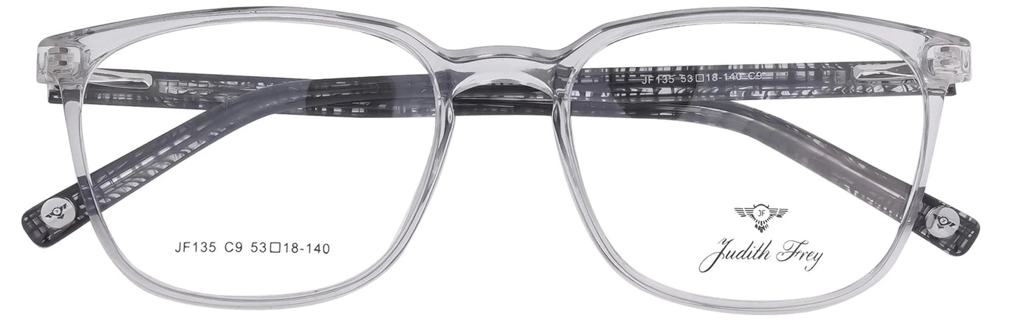 JF135-C9-Handmade Bio Acetate-Crystal Clear - glassesbyahana.com