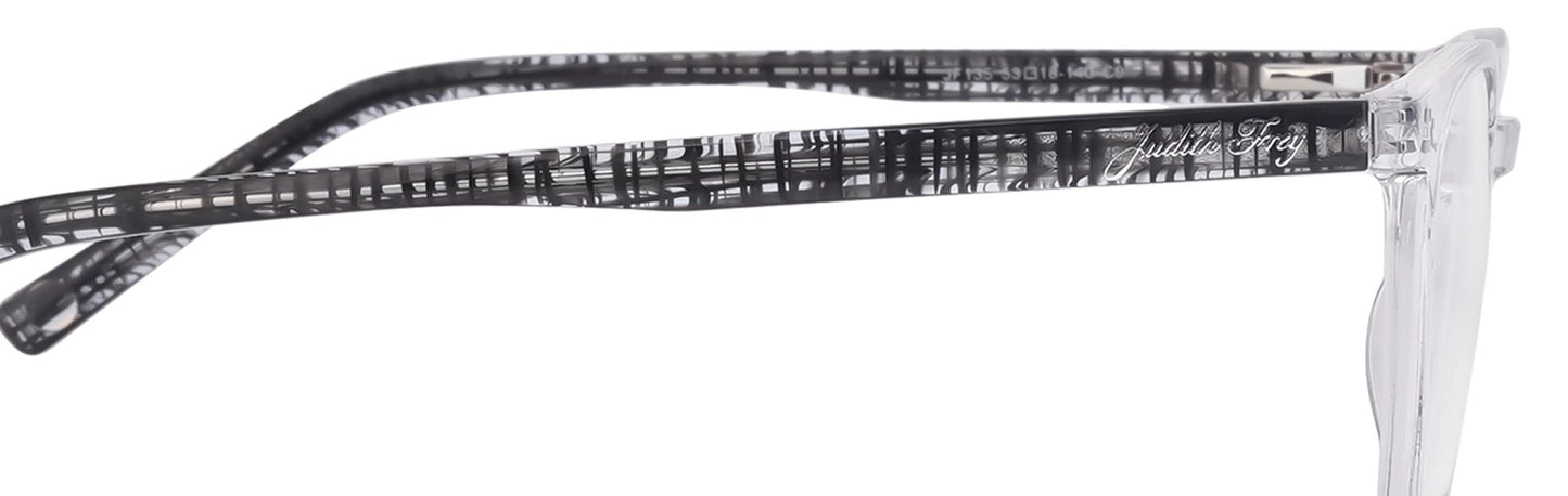 JF135 - C9 - Handmade Bio Acetate - Crystal Clear - glassesbyahana.com