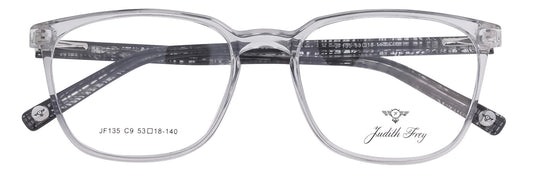 JF135 - C9 - Handmade Bio Acetate - Crystal Clear - glassesbyahana.com
