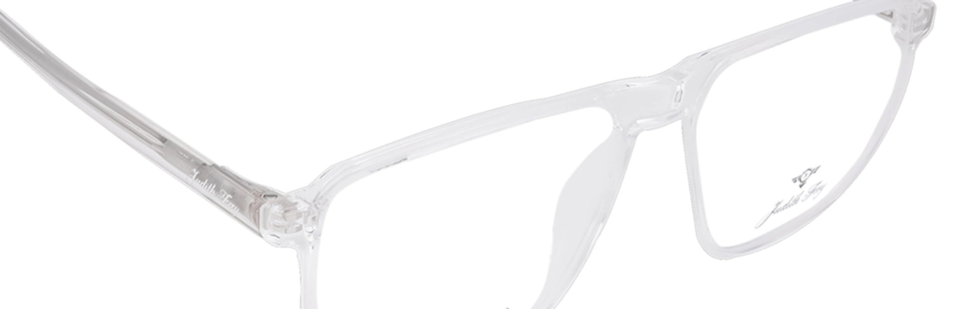 JF136 - C10 - Handmade Bio Acetate - Crystal Clear - glassesbyahana.com
