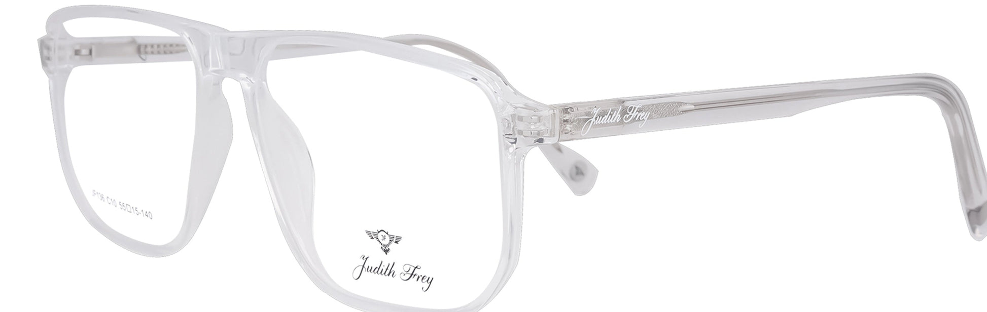 JF136 - C10 - Handmade Bio Acetate - Crystal Clear - glassesbyahana.com