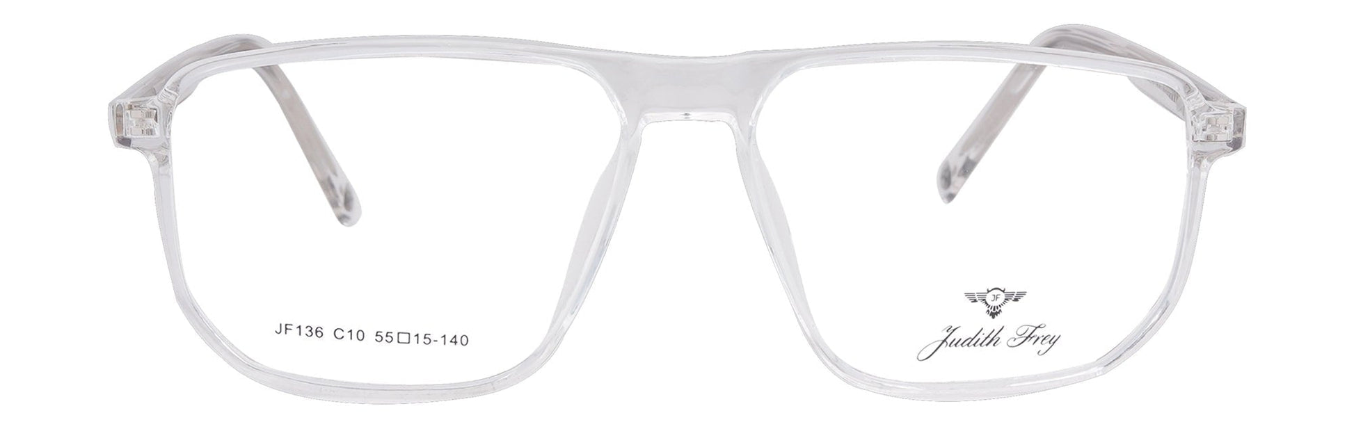 JF136 - C10 - Handmade Bio Acetate - Crystal Clear - glassesbyahana.com