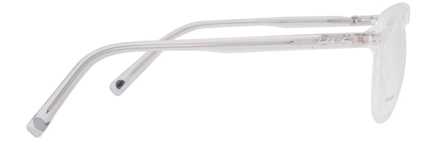 JF136 - C10 - Handmade Bio Acetate - Crystal Clear - glassesbyahana.com