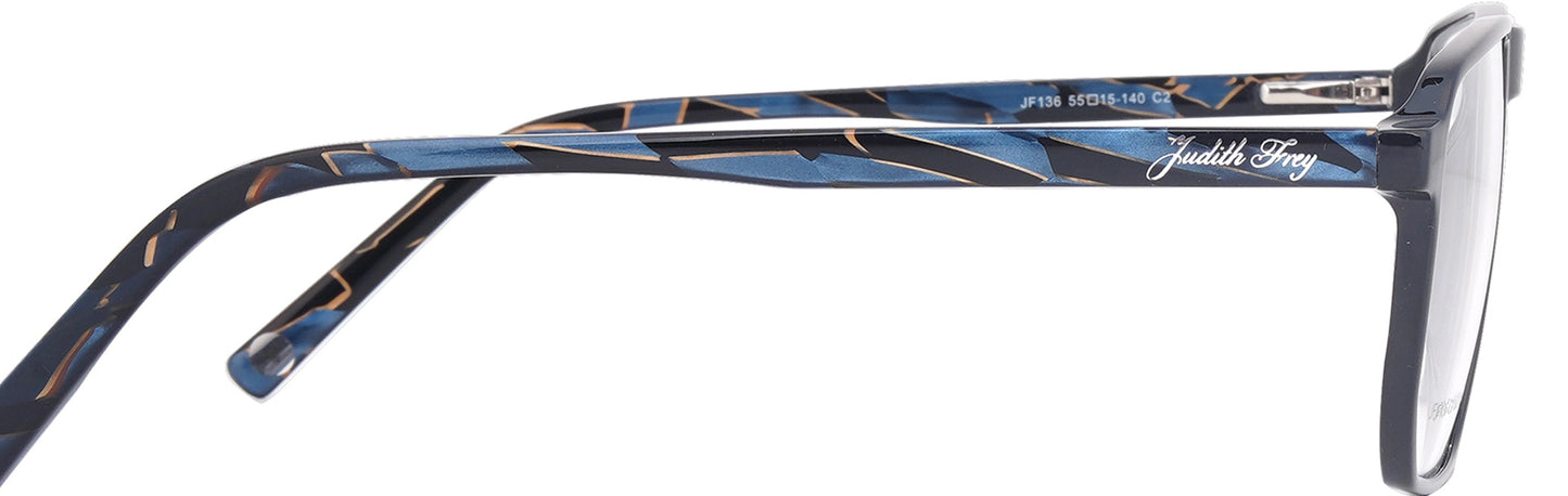 JF136 - C2 - Handmade Bio Acetate - Midnight Black - glassesbyahana.com