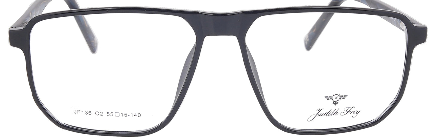 JF136 - C2 - Handmade Bio Acetate - Midnight Black - glassesbyahana.com
