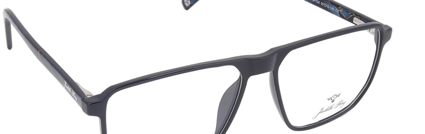 JF136 - C2 - Handmade Bio Acetate - Midnight Black - glassesbyahana.com