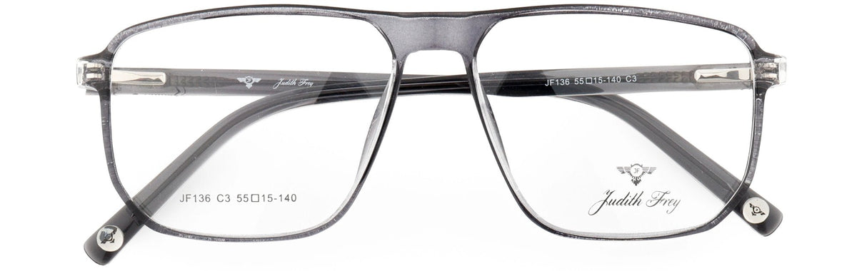 JF136-C3-Handmade Bio Acetate-Smokey Grey - glassesbyahana.com