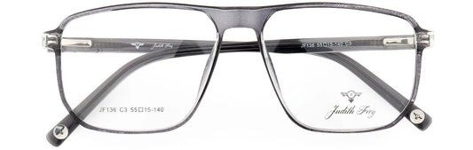 JF136-C3-Handmade Bio Acetate-Smokey Grey - glassesbyahana.com