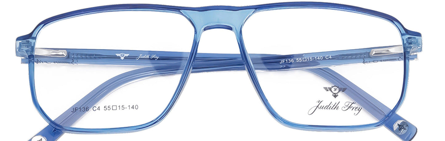 JF136 - C4 - Handmade Bio Acetate - Glacier Blue - glassesbyahana.com