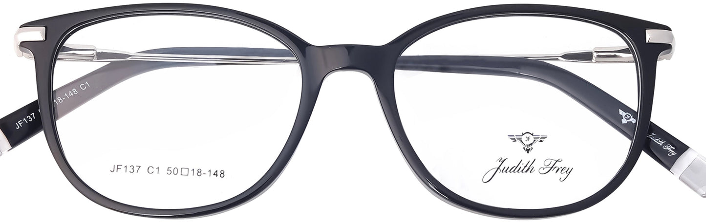 JF137 - C1 - Handmade Bio Acetate - Midnight Black - glassesbyahana.com