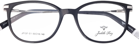 JF137 - C1 - Handmade Bio Acetate - Midnight Black - glassesbyahana.com