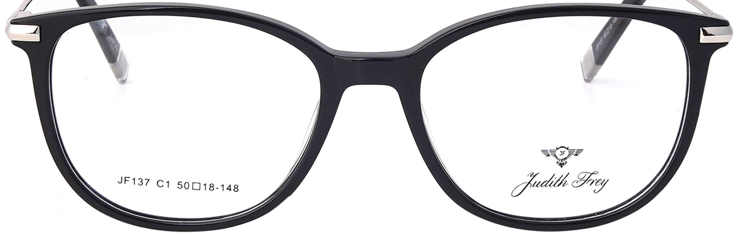 JF137 - C1 - Handmade Bio Acetate - Midnight Black - glassesbyahana.com