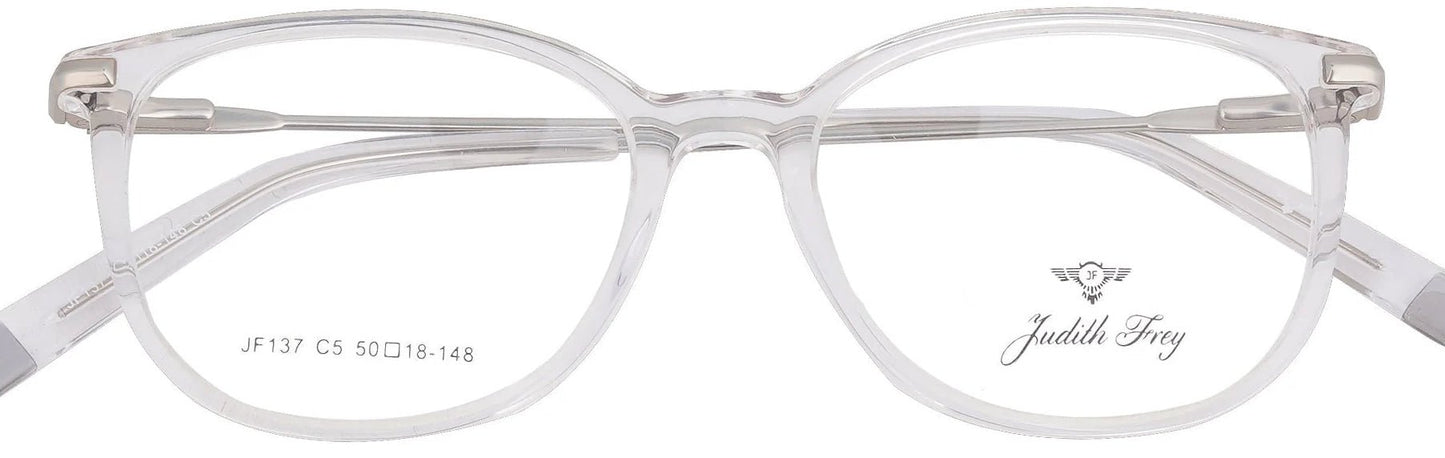 JF137-C5-Handmade Bio Acetate-Crystal Clear - glassesbyahana.com