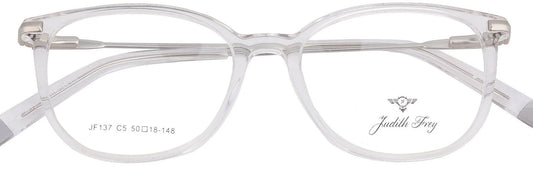 JF137-C5-Handmade Bio Acetate-Crystal Clear - glassesbyahana.com