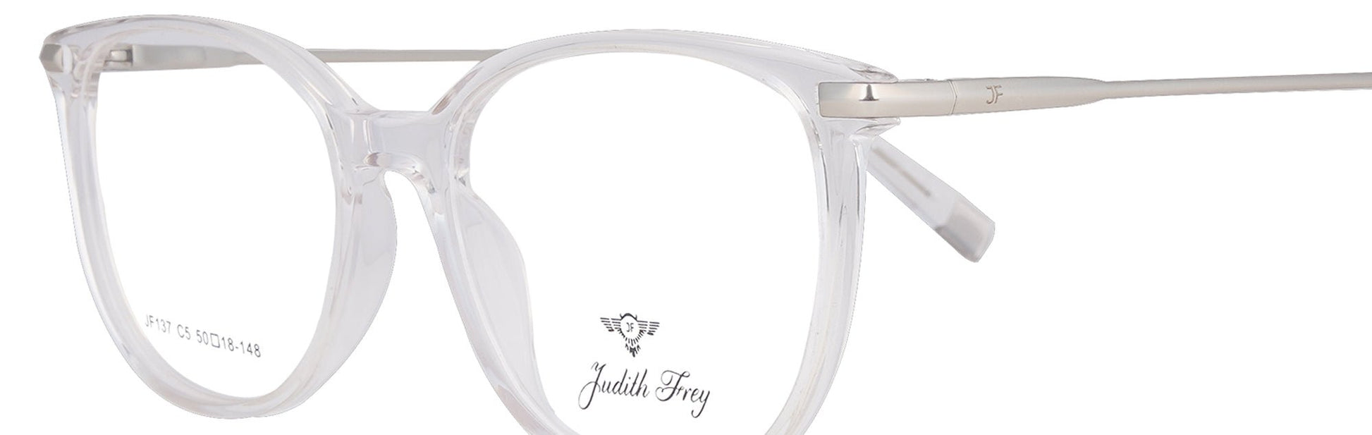 JF137 - C5 - Handmade Bio Acetate - Crystal Clear - glassesbyahana.com