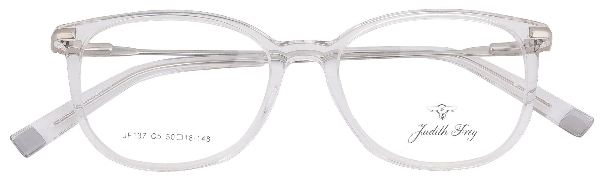 JF137 - C5 - Handmade Bio Acetate - Crystal Clear - glassesbyahana.com
