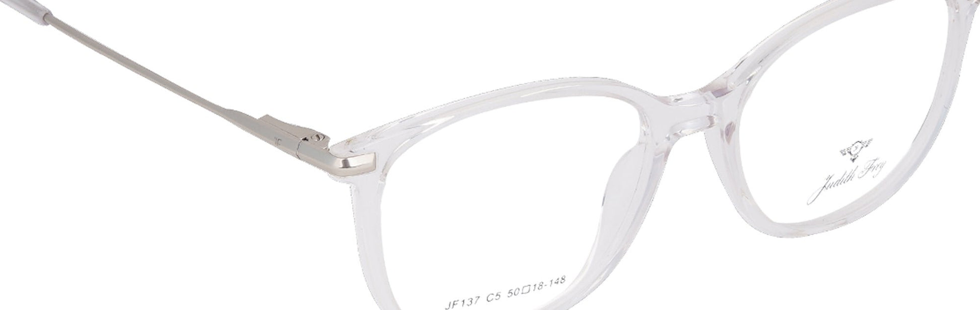 JF137 - C5 - Handmade Bio Acetate - Crystal Clear - glassesbyahana.com