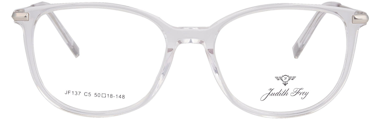 JF137 - C5 - Handmade Bio Acetate - Crystal Clear - glassesbyahana.com