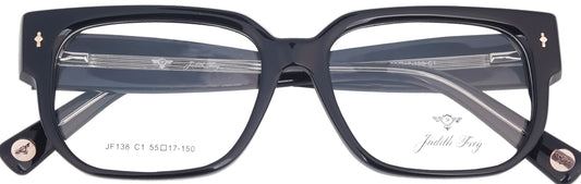 JF138 - C1 - Handmade Acetate - Midnight Black - glassesbyahana.com