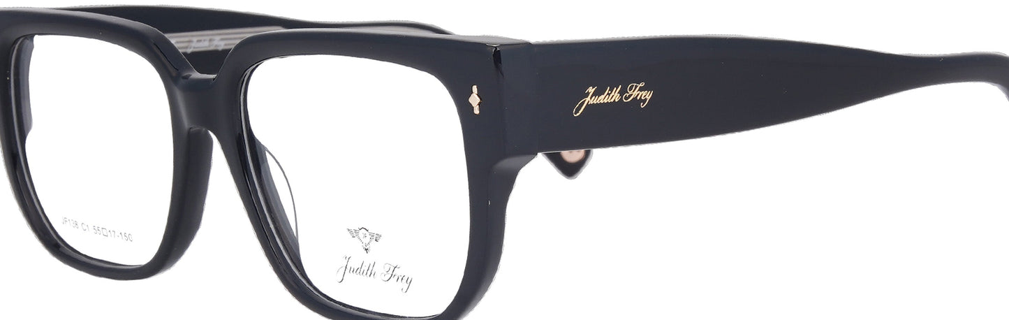 JF138 - C1 - Handmade Acetate - Midnight Black - glassesbyahana.com
