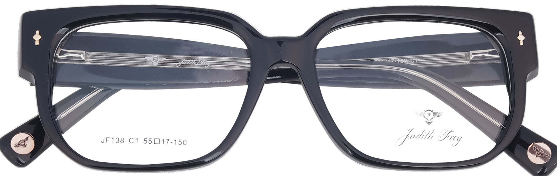 JF138 - C1 - Handmade Bio Acetate - Midnight Black - glassesbyahana.com