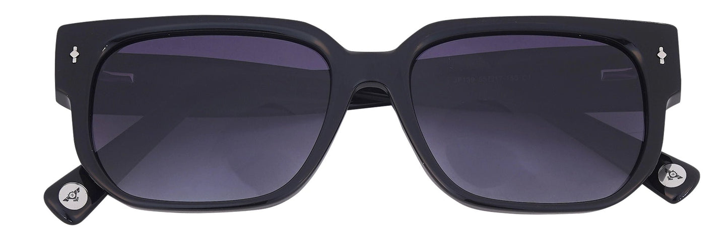 JF139 - C1 - Handmade Bio Acetate - Midnight Black - glassesbyahana.com