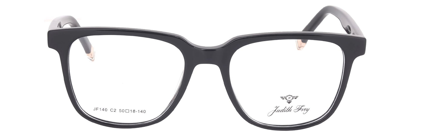 JF140 - C2 - Handmade Bio Acetate - Midnight Black - glassesbyahana.com