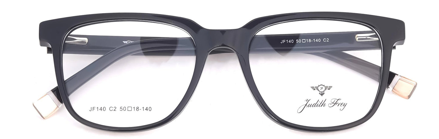 JF140 - C2 - Handmade Bio Acetate - Midnight Black - glassesbyahana.com