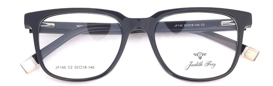 JF140 - C2 - Handmade Bio Acetate - Midnight Black - glassesbyahana.com