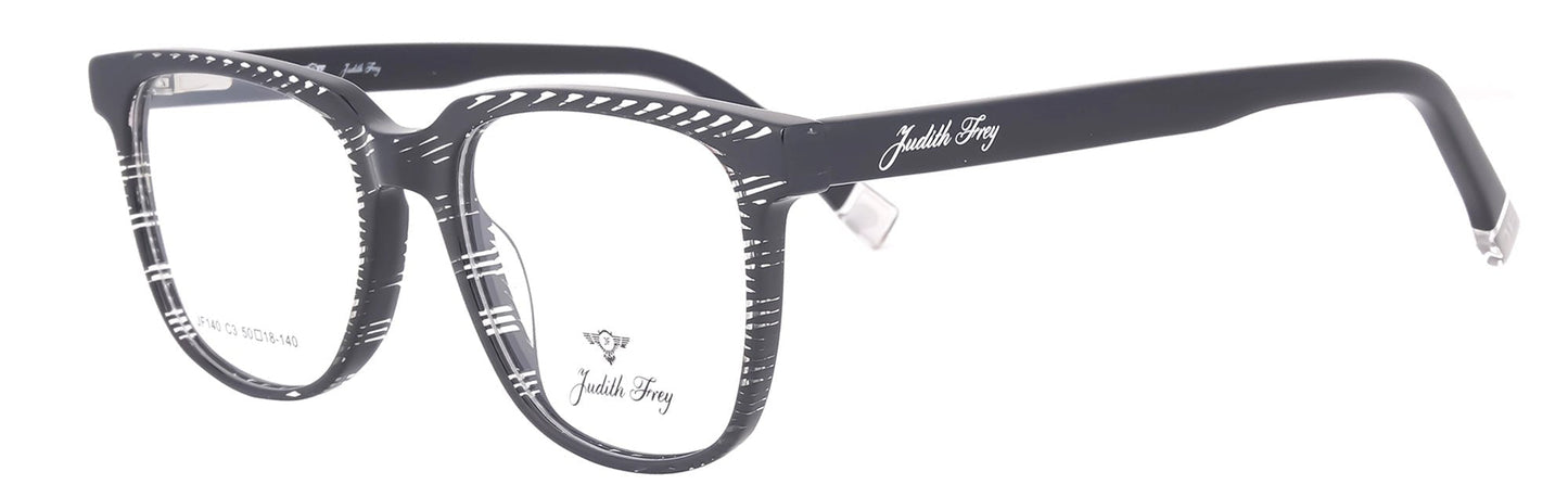 JF140 - C3 - Handmade Bio Acetate - Midnight Black - glassesbyahana.com