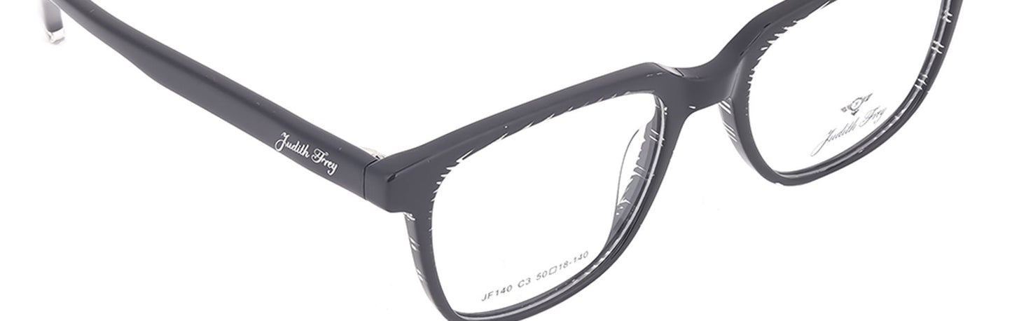 JF140 - C3 - Handmade Bio Acetate - Midnight Black - glassesbyahana.com