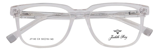 JF140-C4-Handmade Bio Acetate-Crystal Clear - glassesbyahana.com