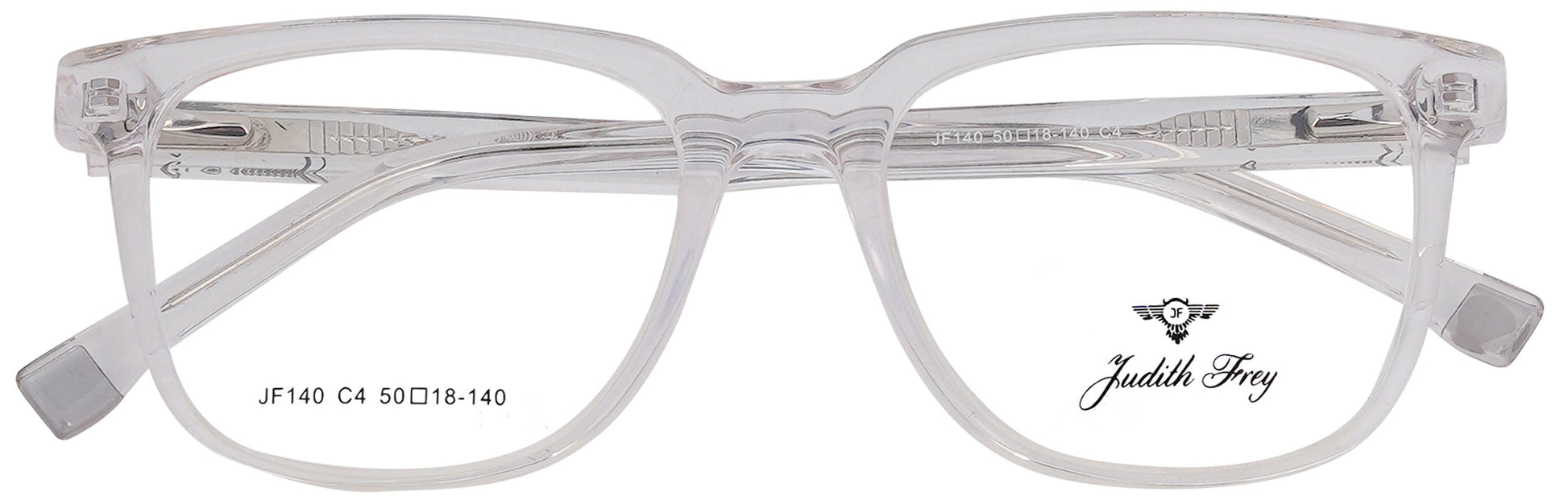 JF140 - C4 - Handmade Bio Acetate - Crystal Clear - glassesbyahana.com