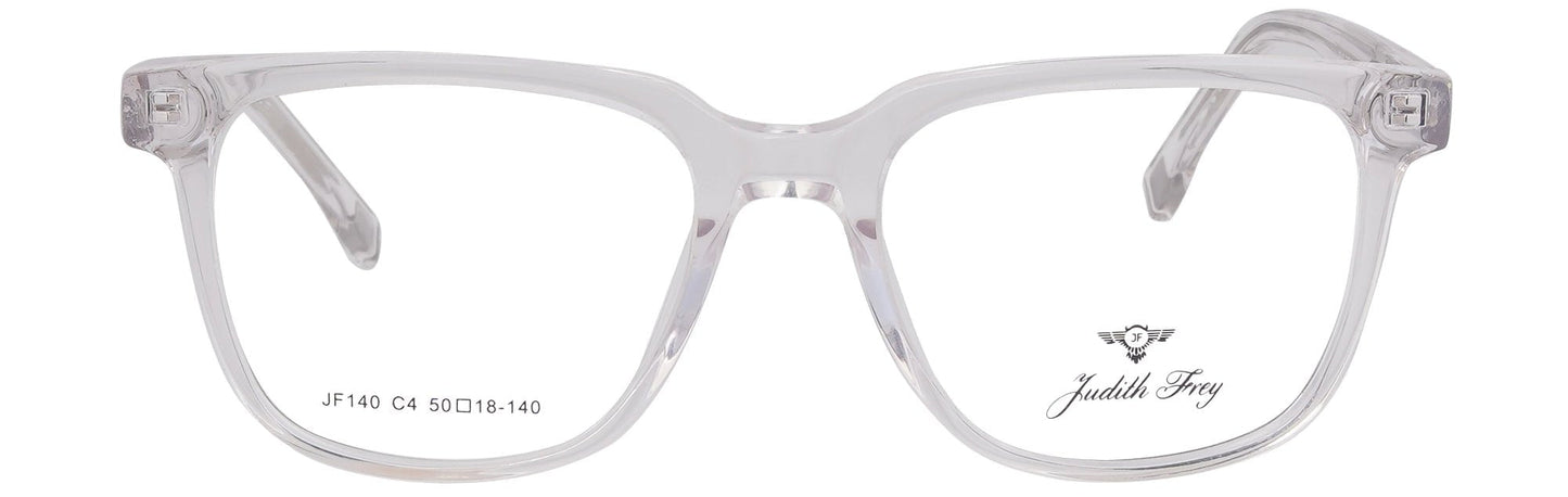 JF140 - C4 - Handmade Bio Acetate - Crystal Clear - glassesbyahana.com