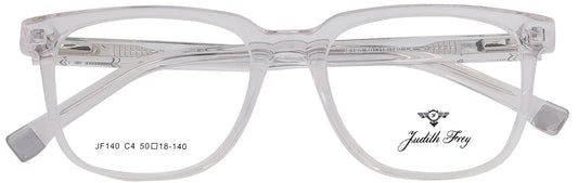JF140 - C4 - Handmade Bio Acetate - Crystal Clear - glassesbyahana.com