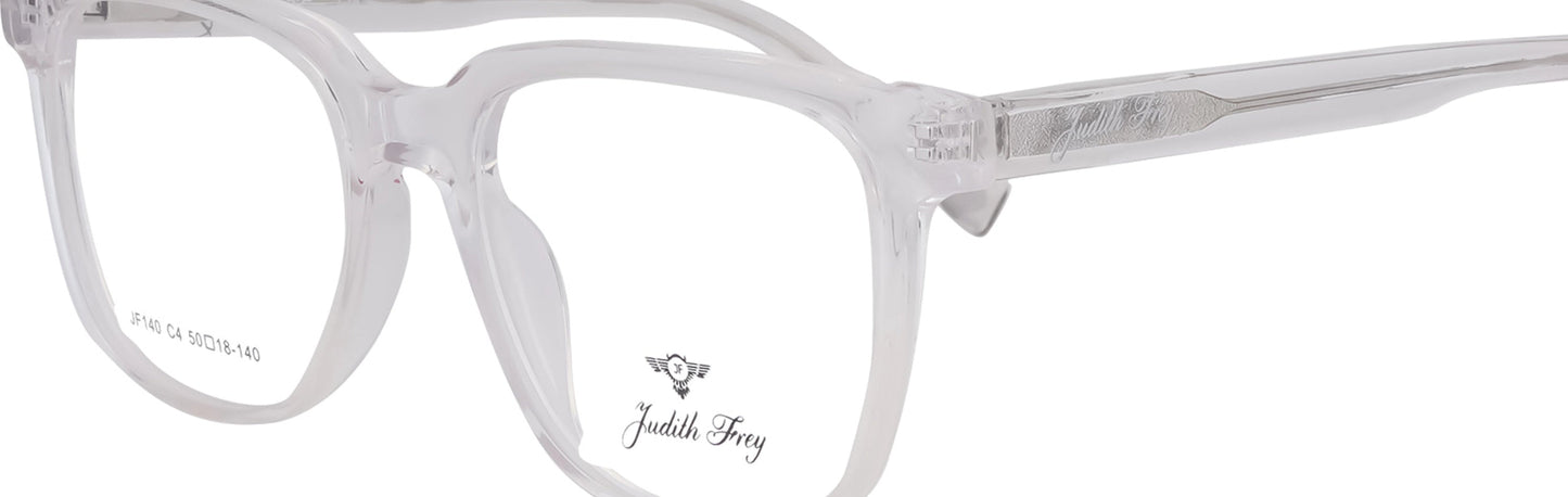JF140 - C4 - Handmade Bio Acetate - Crystal Clear - glassesbyahana.com
