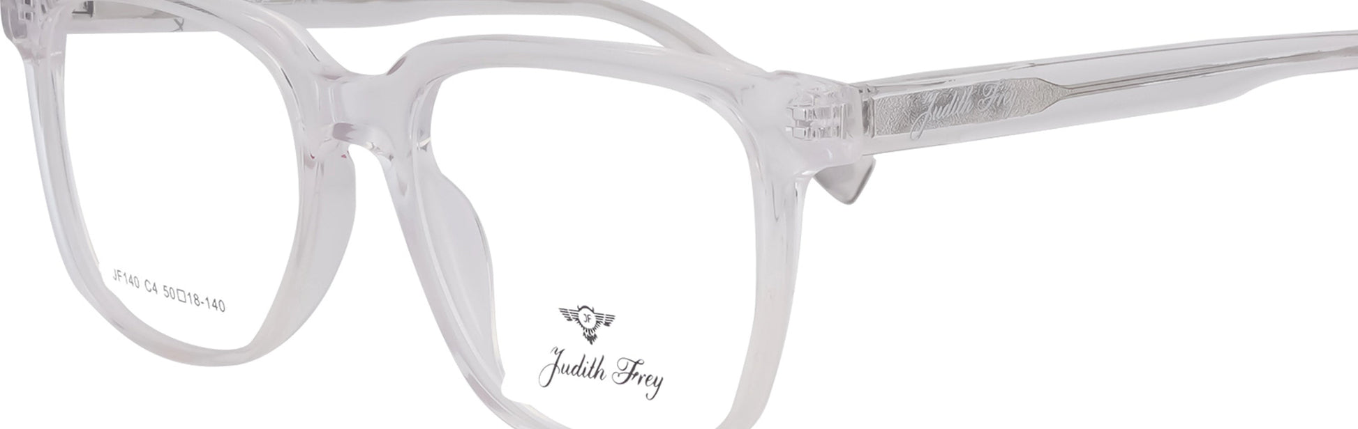 JF140 - C4 - Handmade Bio Acetate - Crystal Clear - glassesbyahana.com