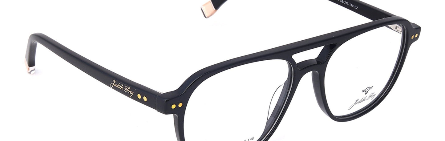 JF141 - C2 - Handmade Bio Acetate Midnight Black - glassesbyahana.com